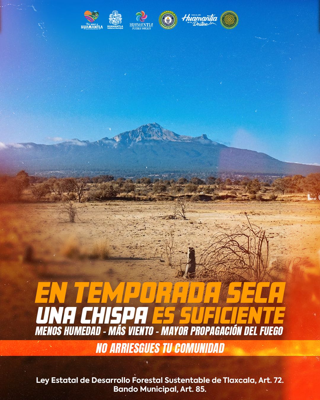 Durante la temporada seca incrementa considerablemente el riesgo de incendios en el municipio de Huamantla